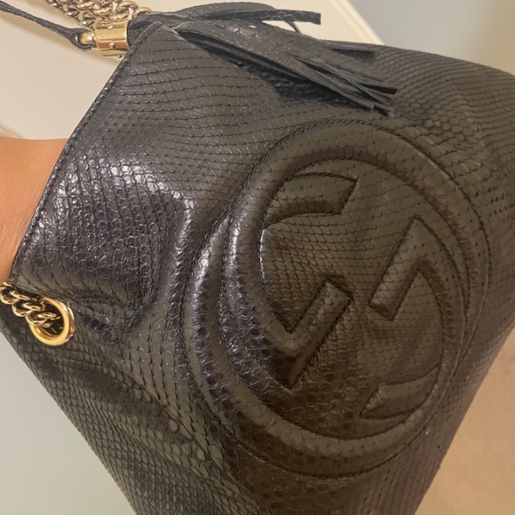 Gucci Python Soho Shoulder Bag Snake print - Picture 2 of 2